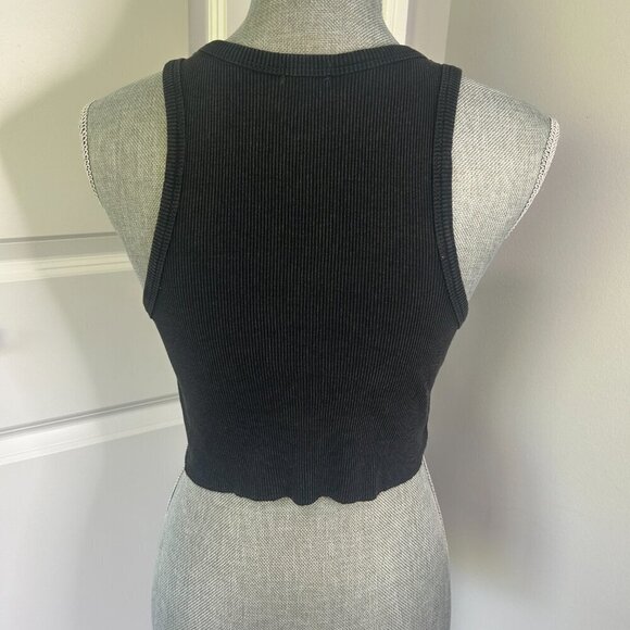 Garage Black Cropped Tank Size P/S EUC - Picture 2 of 2